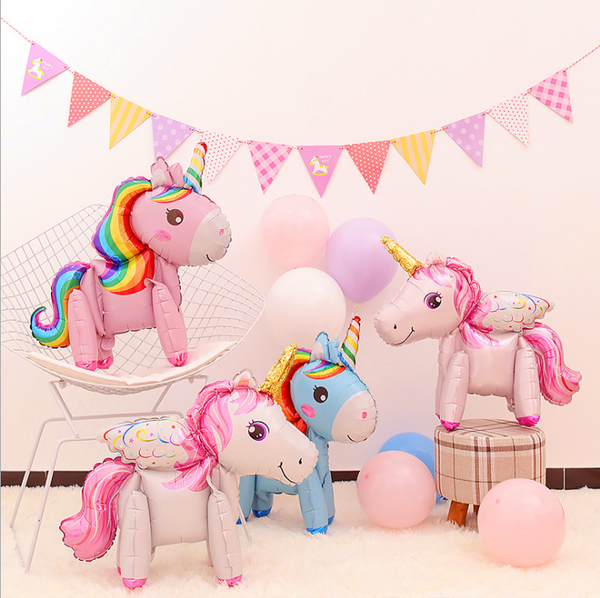 3D Rainbow Horse Unicorn Balloon
