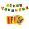 Building Block Happy Birthday Party Decorations Hanging Banner