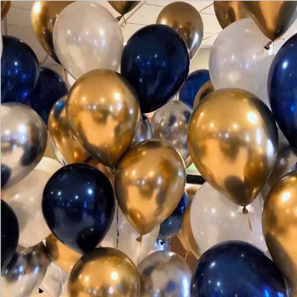 Blue Balloons Set Happy Birthday Party