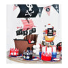 Decoraciones para tartas temáticas de piratas de cumpleaños para niños