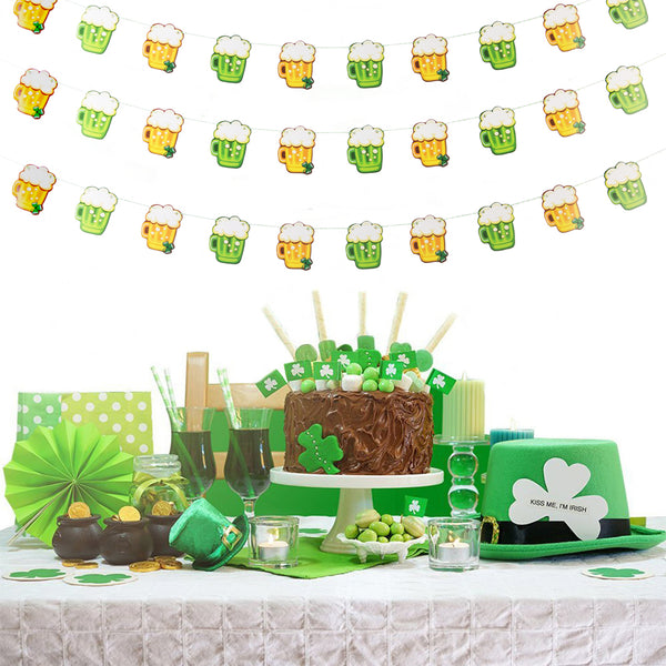 St.Patricks Beer Garland Party Decoration Banner - Sunbeauty