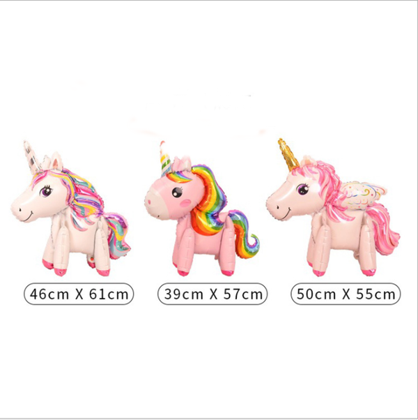 3D Rainbow Horse Unicorn Balloon