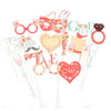 Red Wedding Photo Booth Props(15Pcs) - Sunbeauty