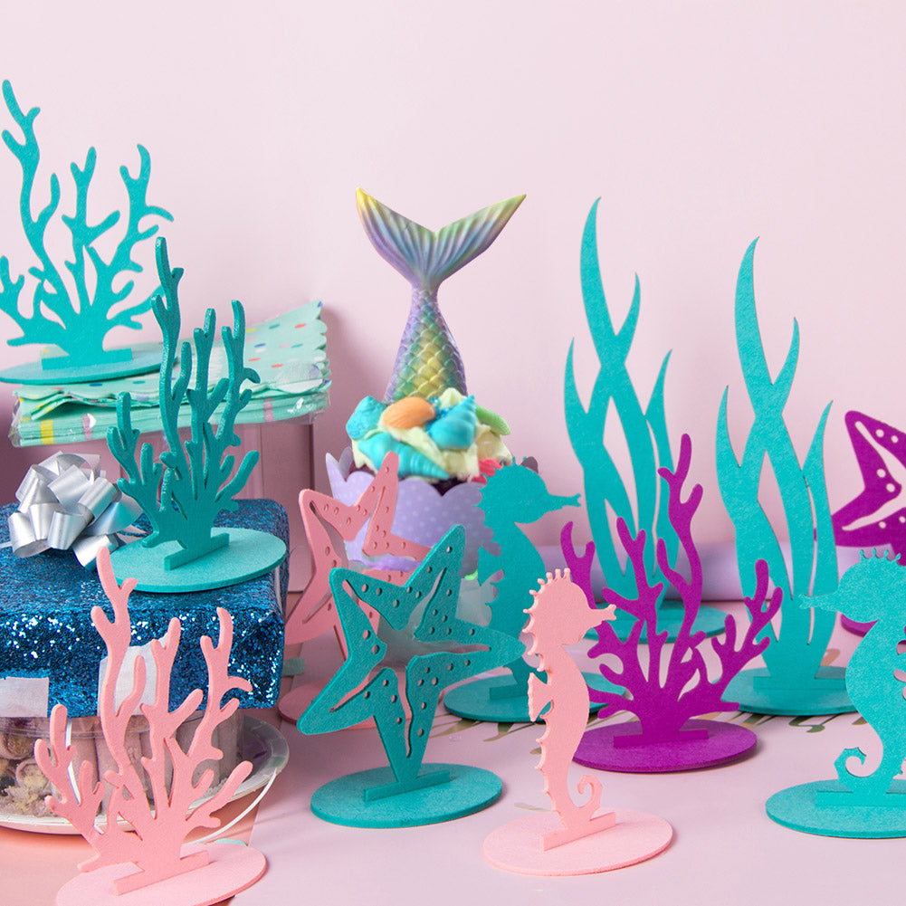 Under The Sea Mermaid Party Felt Centerpiece-seaweed-party
