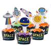 Space Party Cupcake Decoration Rocket Astronaut Outer Space Birthday Cake Decoration - Sunbeauty