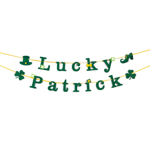 St. Patrick's Felt Flag String Banner - Sunbeauty