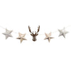 Christmas 3D Pentagonal Star & Deer Head Garland - Sunbeauty