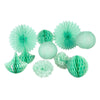 10 piezas de decoraciones de fiesta de papel de seda verde menta