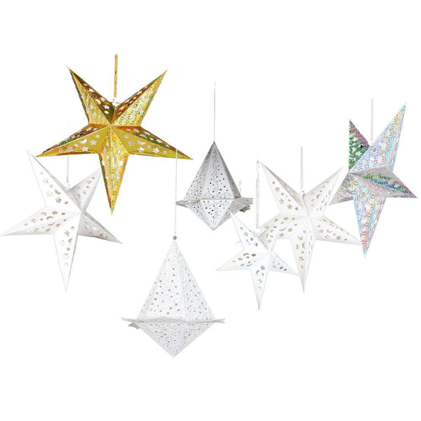 Christmas Party LED Paper Star Lanterns-50Pcs Free Shipping - Sunbeauty
