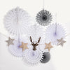 Kit de molinete de copo de nieve con estrella de ciervo navideño