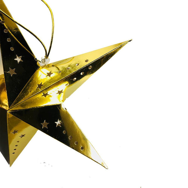 40cm gold pentagram paper stars - cnsunbeauty