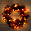 Thanksgiving Pumpkin Pine Garland(Light) - Sunbeauty