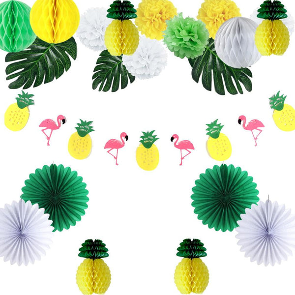 Tropical Decorations Hawaiian Party Flamingo Pineapple Decoration for Summer - Sunbeauty