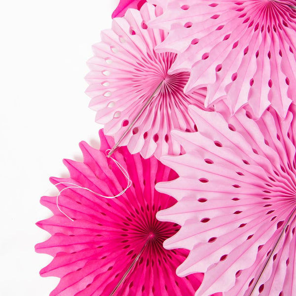 Pink Paper Fan Pinwheel Kit - Sunbeauty
