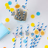 Outer Space Rocket Ship Baby Shower Paper Straw Decor