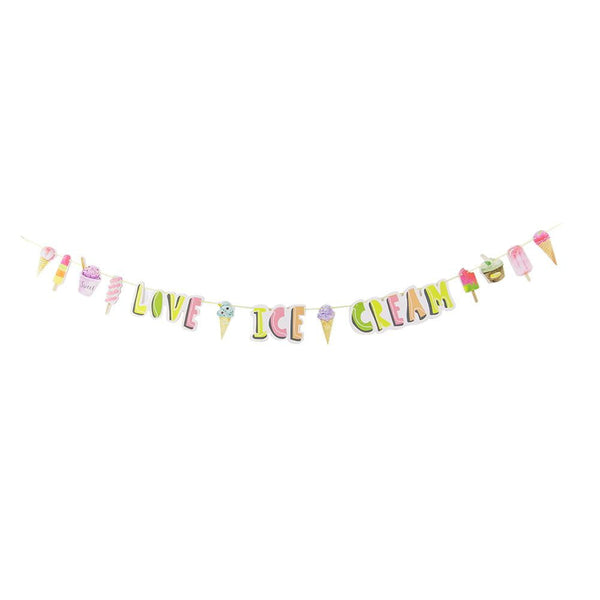 Ice Cream Summer Party Banner - Sunbeauty