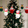 Weihnachtsmann-Schneemann, der Wabe 3D hängt