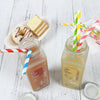 Bendable Flexible Stripe Paper Straws Biodegradable Drinking Mason Jar Cup Straw