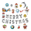 Feliz Navidad Foil Globos Santa Claus &amp; Candy Cane &amp; Gift &amp; Bells Xmas Decor