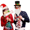 DIY Xmas Photo Decorations Funny Selfie Photography Props Pack for Christmas - Sunbeauty