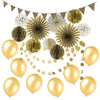 Gold-Party-Dekorationen, Geburtstagsfeier-Zubehör für Hochzeiten im Freien, Wanddekorationen
