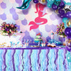 Mermaid Birthday Party Lace Taffeta Table cloth Tutu Tulle Table Skirt - Sunbeauty