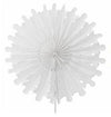 Abanicos/Molinete de papel de seda con copos de nieve blancos