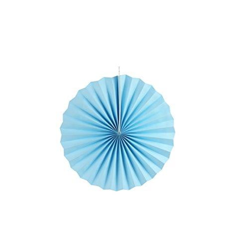 Blue Folding Paper Fans Set(6Pcs) - Sunbeauty