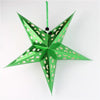 Estrella de papel de cinco puntas láser verde