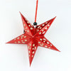 Red laser five-pointed paper star