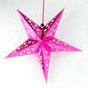 Estrella de papel de cinco puntas con láser rosa oscuro