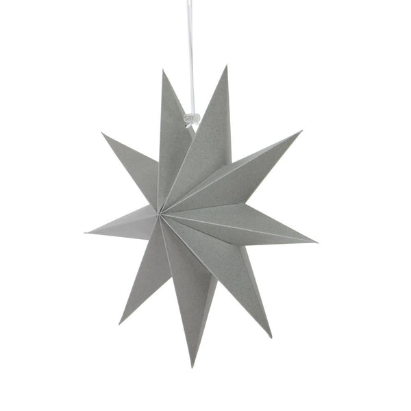30cm Gray Nine-Pointed Paper Star - Sunbeauty