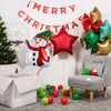 Happy Christmas Party Supplies Snow Man Foil Balloon - Sunbeauty