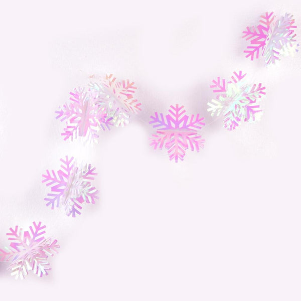 Christmas color snowflake paper garland - cnsunbeauty