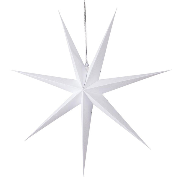 60cm White Pinhole 7- Pointed Paper Star - Sunbeauty