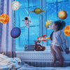 Outer Space Planets Hanging Swirl Decorations - Sunbeauty
