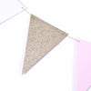 Gold Pink & White Triangle Garland - Sunbeauty