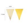 Wedding Gold Triangle Flag String Pennant Banner - Sunbeauty
