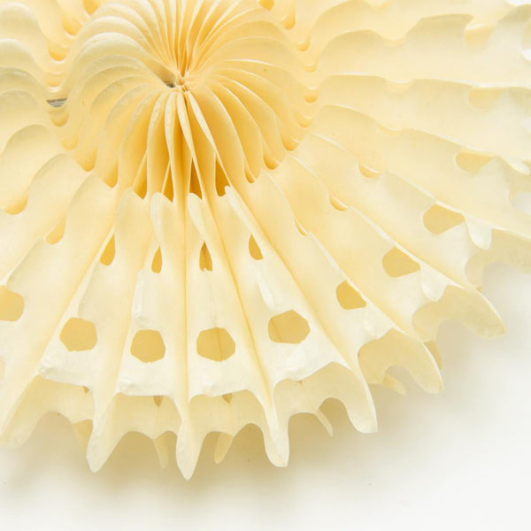 Cream Snowflake Tissue Paper Fans/Pinwheel - cnsunbeauty