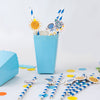Outer Space Rocket Ship Baby Shower Paper Straw Decor - Sunbeauty