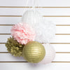 Gold Pink White Paper Crafts Party Decoration