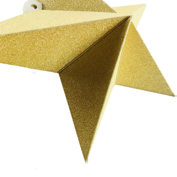 Gold Glitter pentagram paper stars - cnsunbeauty