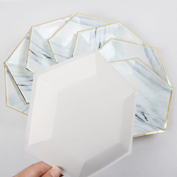 Marbled luxury Paper Plate - Sunbeauty