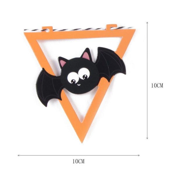 Halloween Bat Triangle Flag Garland - Sunbeauty