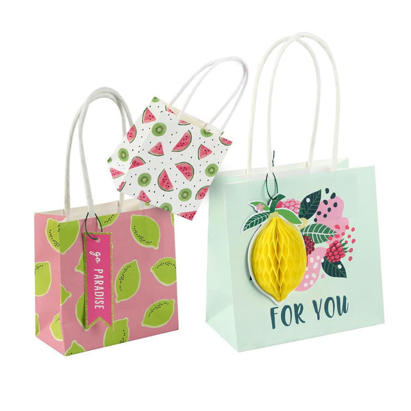 Summer Fruit Paper Gift Bag(3Pcs) - Sunbeauty