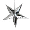 Estrellas de papel de pentagrama plateado de 45 cm
