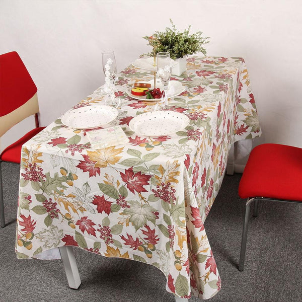 Thanksgiving Day Leaves Table Cloth - Sunbeauty