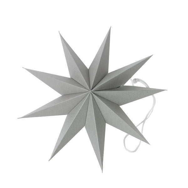 30cm Gray Nine-Pointed Paper Star - Sunbeauty