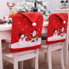Red Santa & Snowman Chair Covers for christmas Dining Room