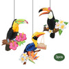 Papageien-Waben-Tukan zum Aufhängen, Dekoration für Sommer, Strand, tropische Party-Ornamente